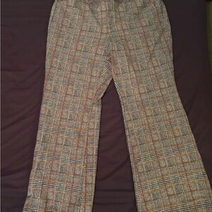Plaid Wide-Leg Pants